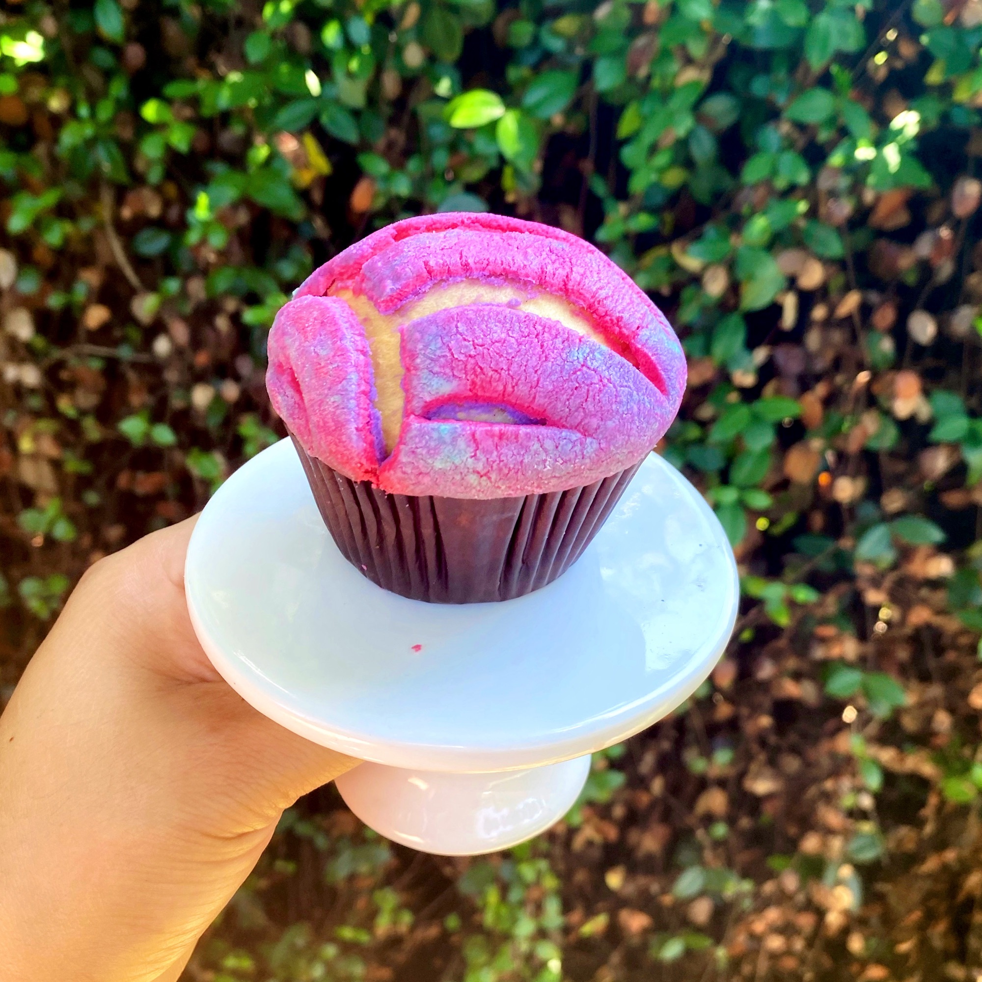 Pink Concha Cupcake